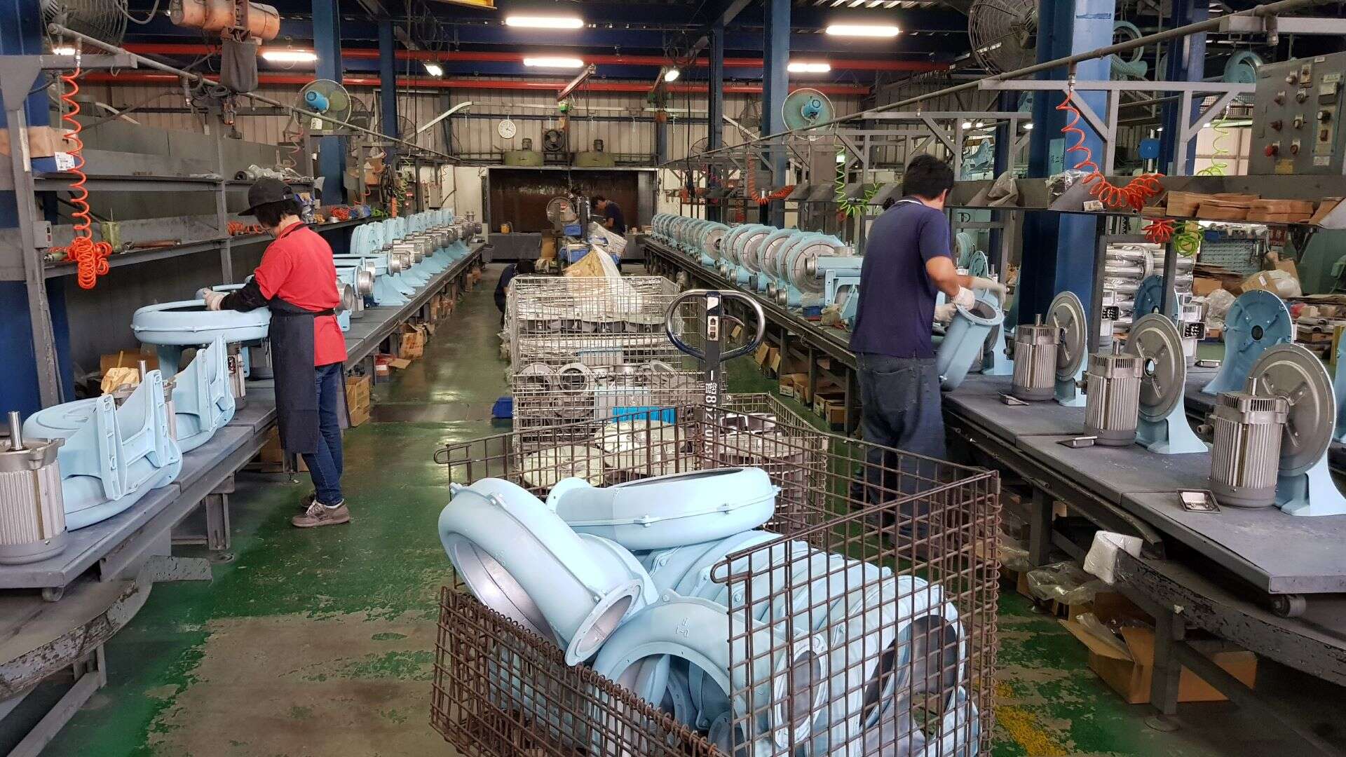 Blower assembly production line